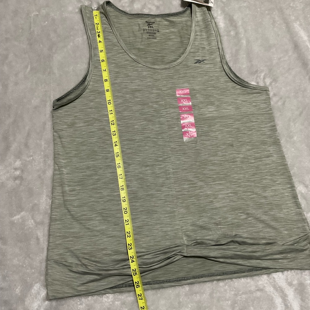 Reebok Athletic Sleeveless Tank Top Ruched Size 2XL - Picture 5 of 6